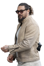 Wrecking Crew Jason Momoa Beige Leather Jacket - Image 4